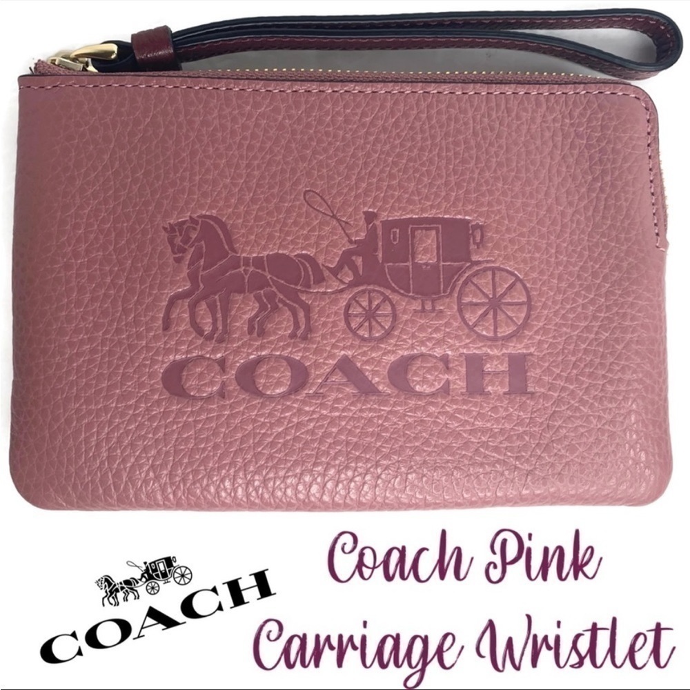 Coach Jes Horse & Carriage Leather Wristlet NWT